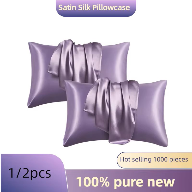 Satin Silk Pillowcase Hair Skin - 1/2 Buah Sarung Bantal Sutra Satin