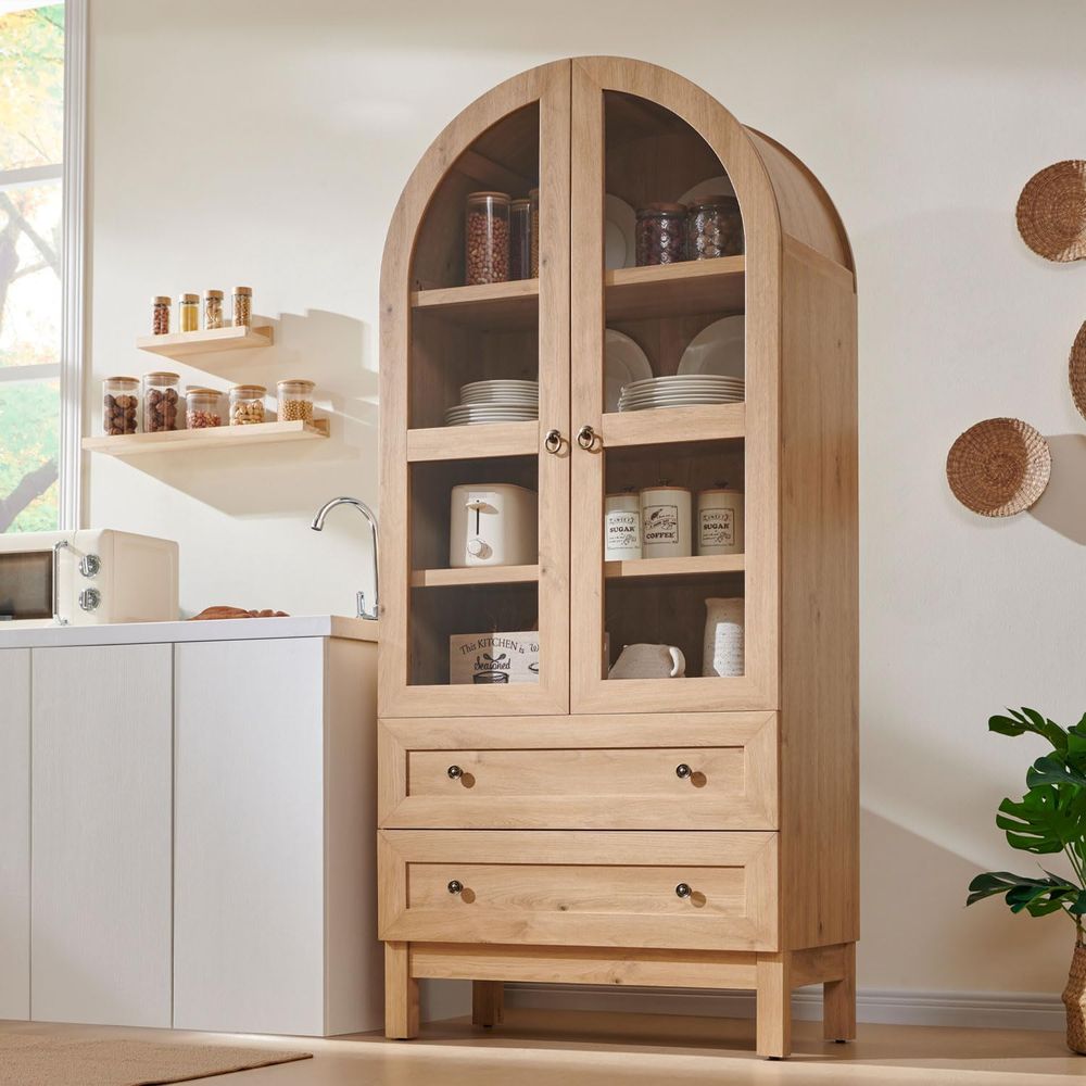 Kitchen - Lemari Dapur Lengkung Tinggi 71 inci,