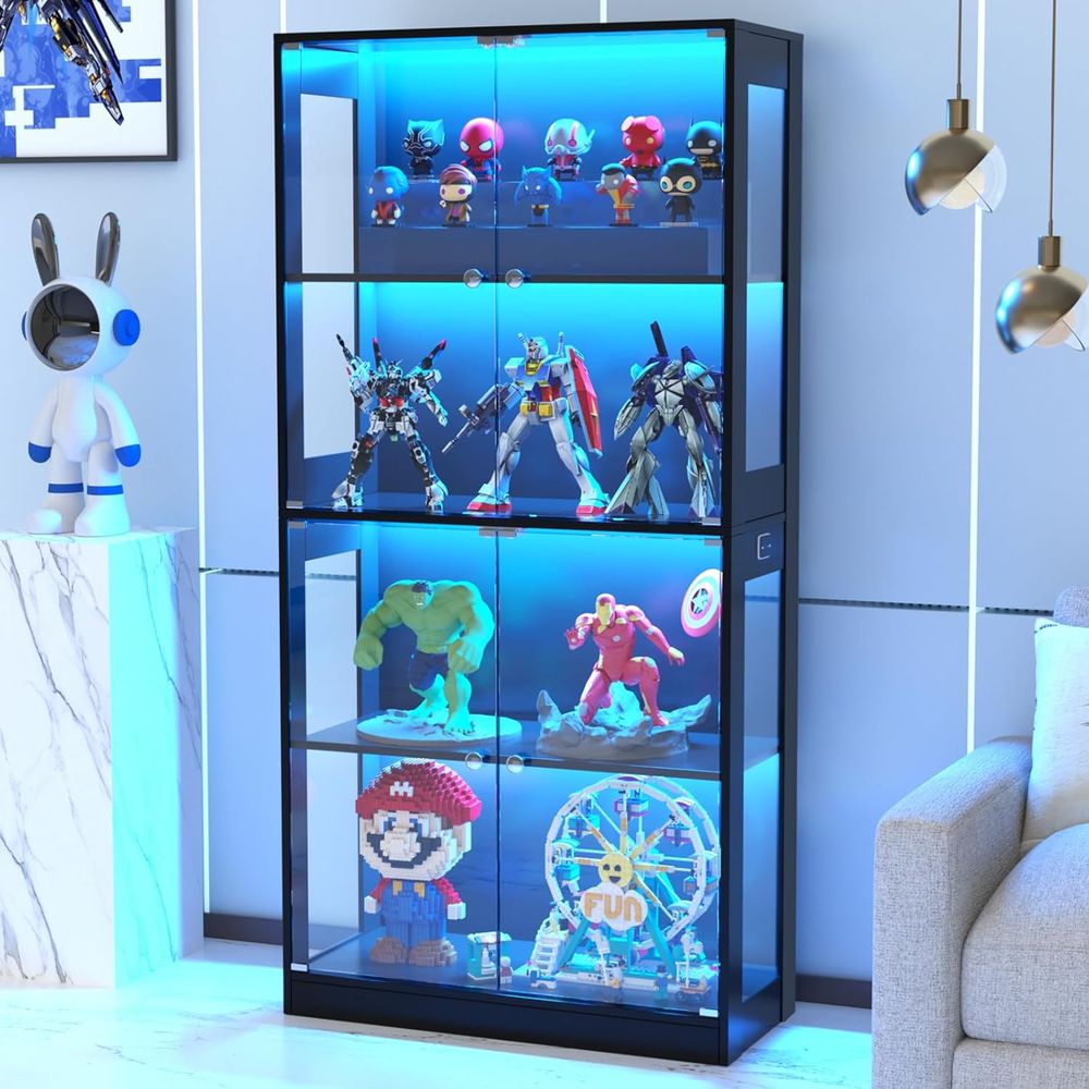 Storage & Organization - Lemari Pajangan Pintu Kaca 65, Rak