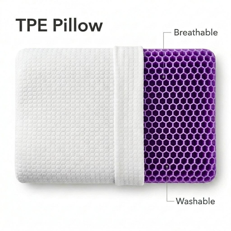 Anti Snore Contour Pillow - Bantal Pektin TPE Bernapas, Ergonomis, Bebas