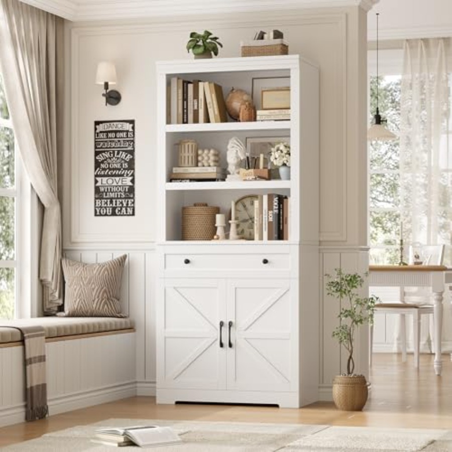 Storage & Organization - Rak Buku 72H dengan Penyimpanan untuk