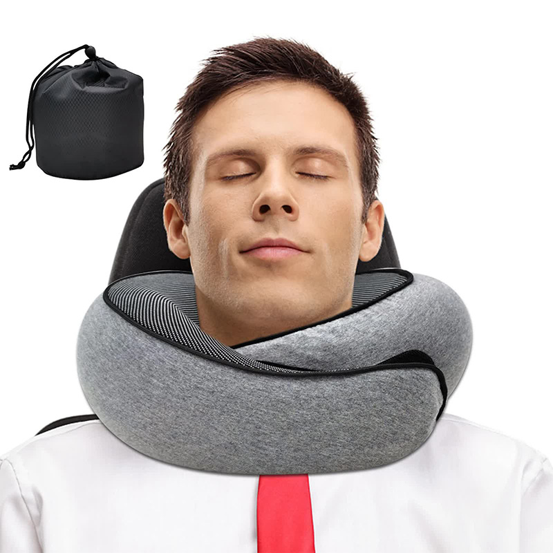 Anti Snore Contour Pillow - Bantal Leher Perjalanan Busa Memori Bantal