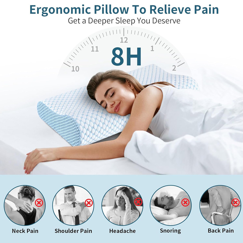Anti Snore Contour Pillow - Bantal Slow Rebound 60*40*12CM Busa Memori