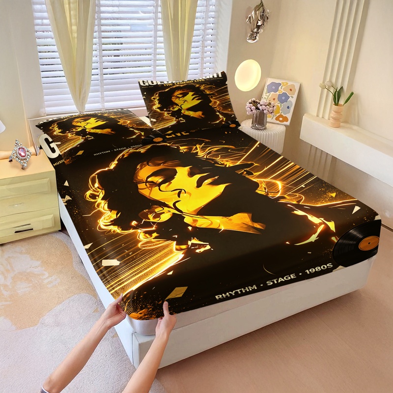 Fitted Bed Sheets Deep Pocket - Set Sprei Fitted Michael Jackson, Ikon