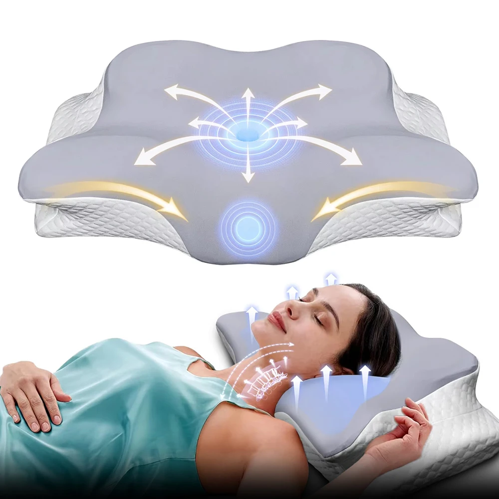 Memory Foam Orthopedic Pillow Neck Pain - Bantal Busa Memori Bentuk Kupu-Kupu, Bantal