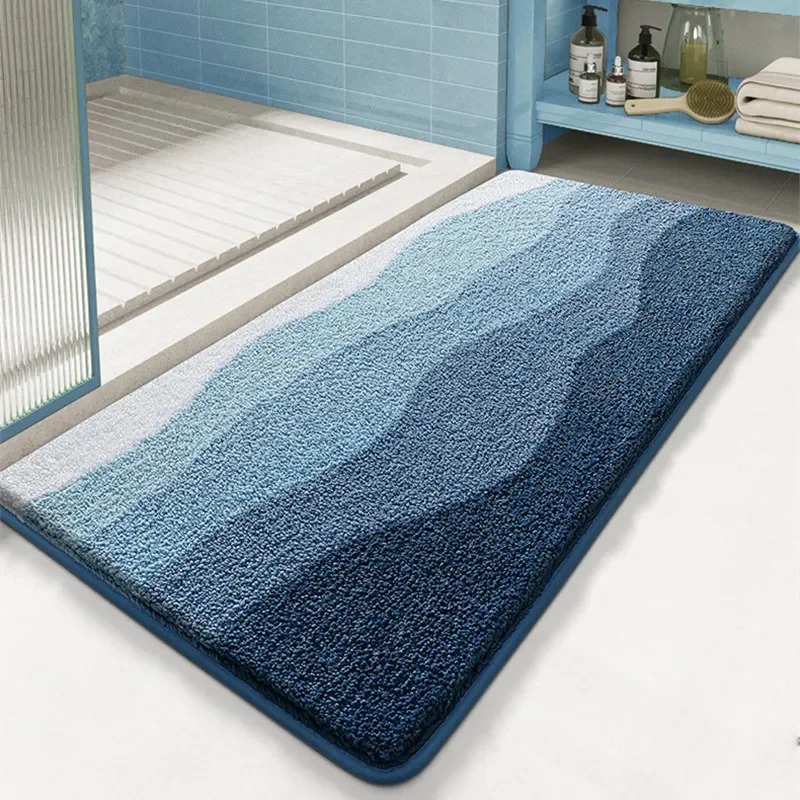 Quick Dry Diatomite Bath Mat - Keset Kamar Mandi Mewah Eropa, Serat
