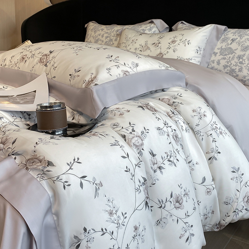 Aesthetic Floral Duvet Cover - Set tempat tidur tanaman dan bunga