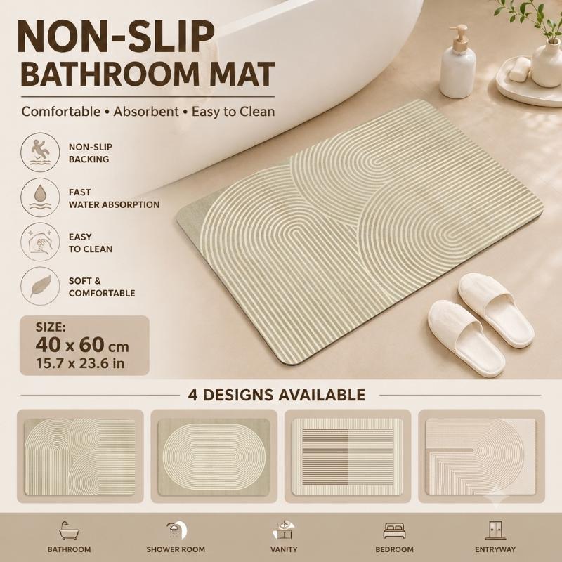 Quick Dry Diatomite Bath Mat - Keset Kamar Mandi Diatomite Cepat Kering,