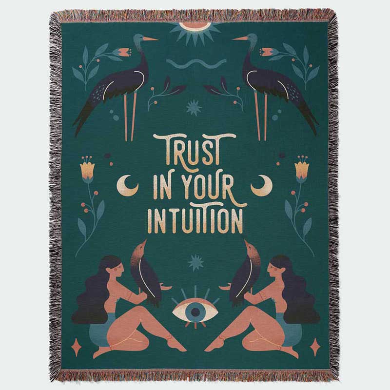 Boho Throw Blanket Fringe - Selimut Dinding Boho Spiritual Tenun dengan