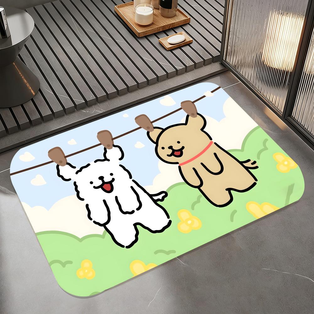 Anime L-LINE FRIENDS Keset Lan - Quick Dry Diatomite Bath Mat ulasan dan harga