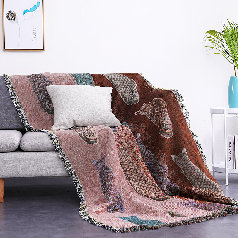 Tekstil Kota Ins Modern Sederh - Boho Throw Blanket Fringe ulasan dan harga