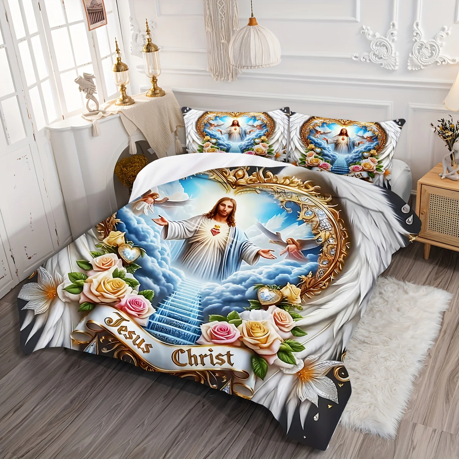Set Sprei Cetak Digital Sayap  - Duvet Cover Sets With Zipper ulasan dan harga