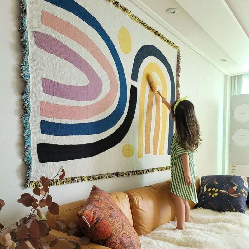 Tekstil City Ins selimut katun - Boho Throw Blanket Fringe ulasan dan harga