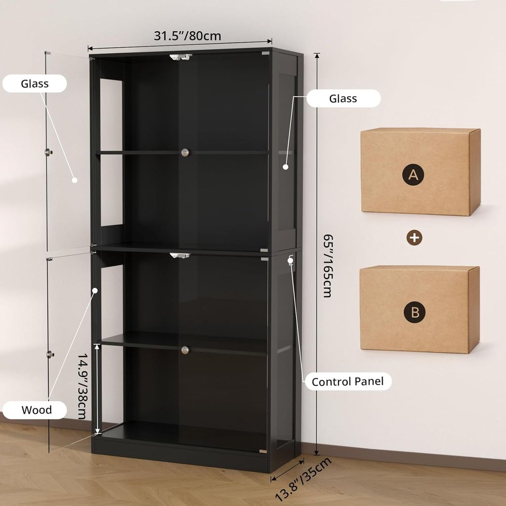 Lemari Pajangan Pintu Kaca 65, - Storage & Organization ulasan dan harga