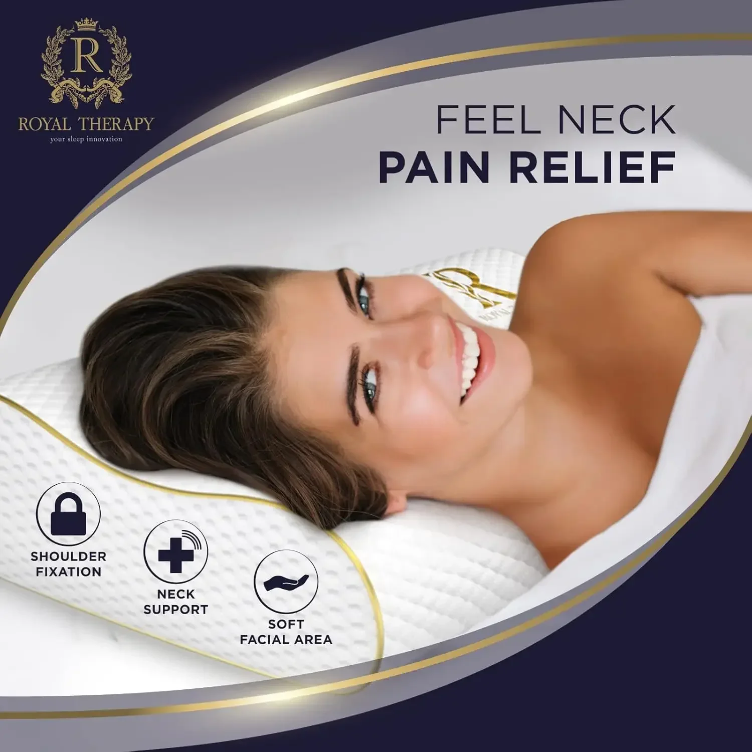 2-Pack Bantal Memory Foam Quee - Memory Foam Orthopedic Pillow Neck Pain ulasan dan harga