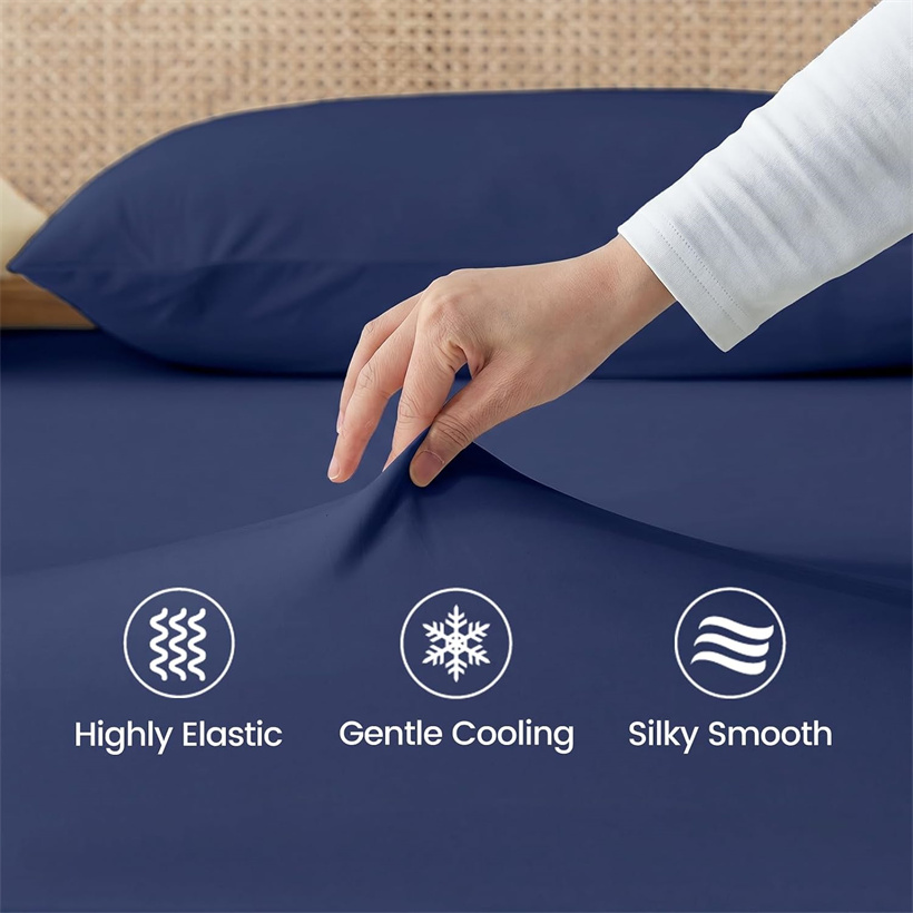 Sprei Kasur Dingin Ice-Cool To - Fitted Bed Sheets Deep Pocket ulasan dan harga