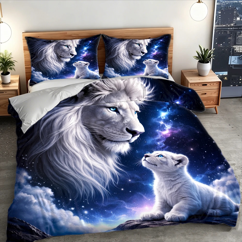 Set Selimut Bertema Singa Lang - Duvet Cover Sets With Zipper ulasan dan harga