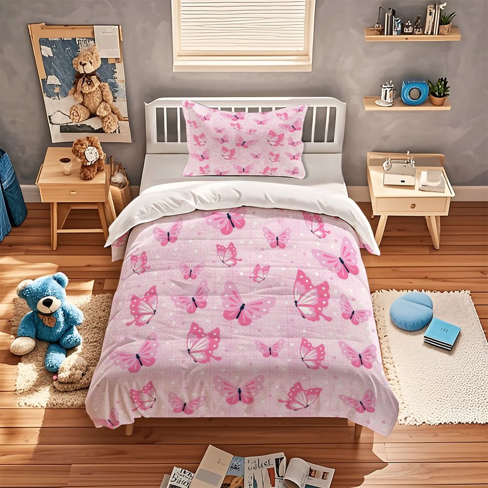 Set Sprei Kupu-kupu Estetik Mo - Aesthetic Floral Duvet Cover ulasan dan harga