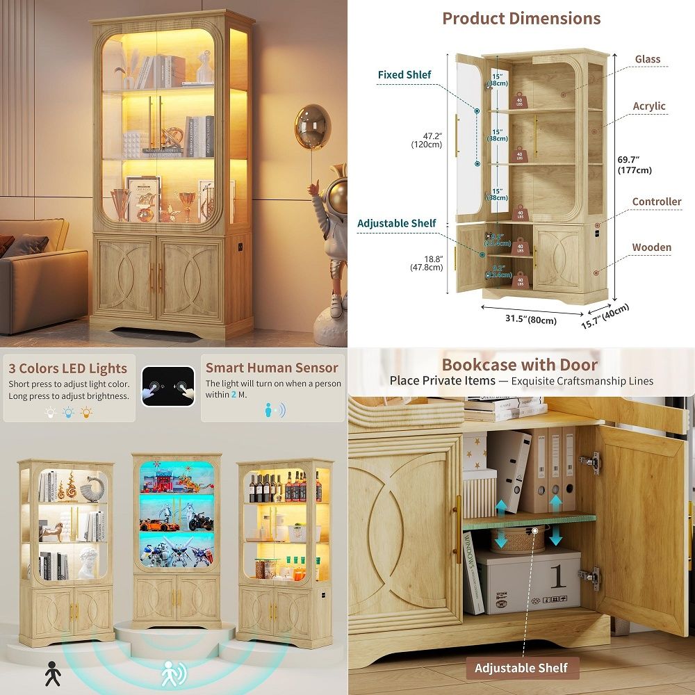 Lemari Pajangan dengan Pintu K - Storage & Organization ulasan dan harga