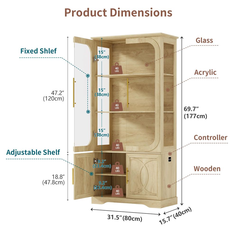 Lemari Pajangan dengan Pintu K - Storage & Organization ulasan dan harga