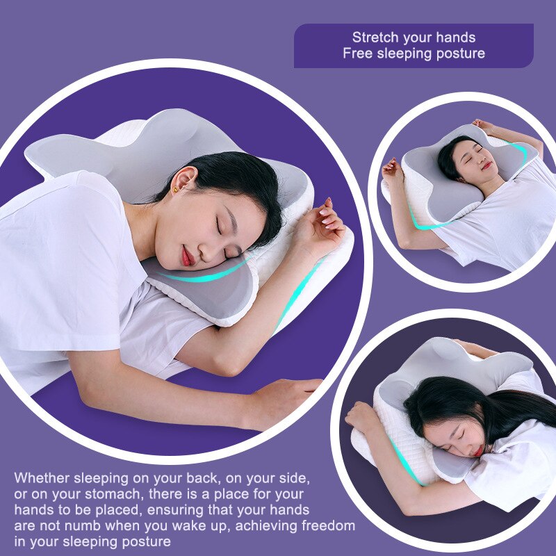 Bantal Busa Memori Bentuk Kupu - Memory Foam Orthopedic Pillow Neck Pain ulasan dan harga