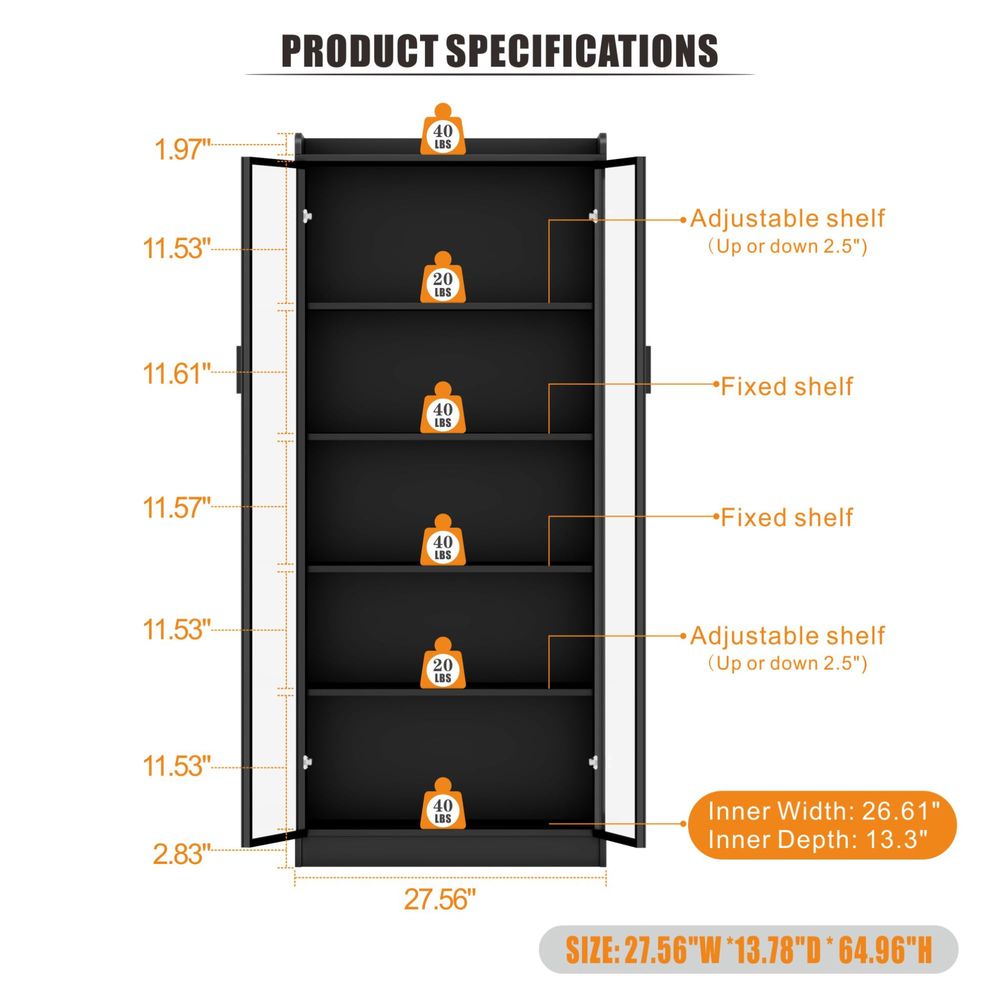 Lemari Pajangan dengan Rak yan - Lighting ulasan dan harga