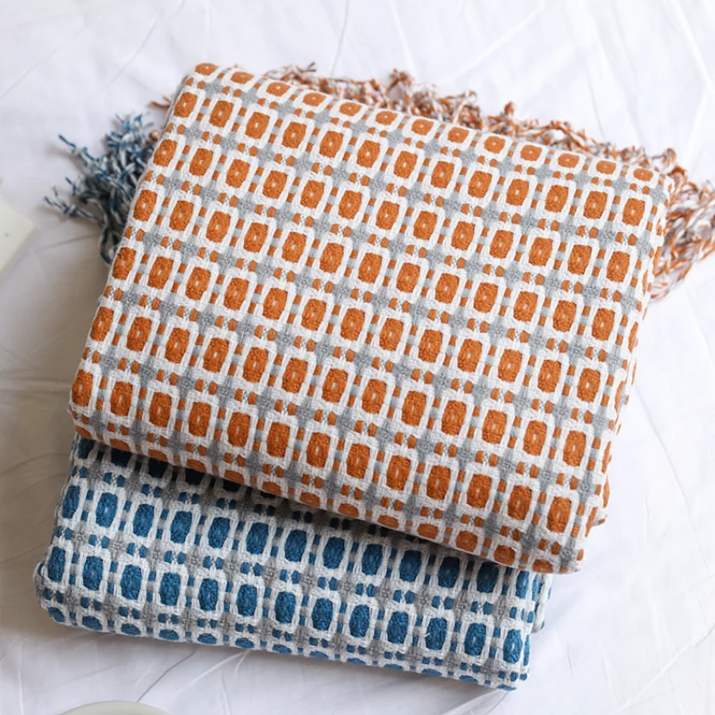 Selimut Rajut Jacquard Motif G - Boho Throw Blanket Fringe ulasan dan harga