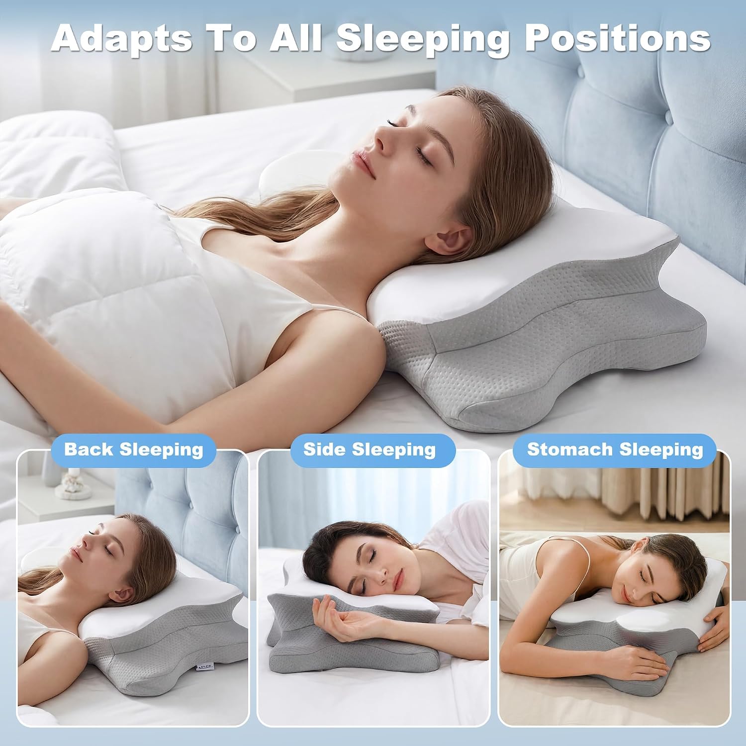 Bantal Leher Serviks untuk Mer - Memory Foam Orthopedic Pillow Neck Pain ulasan dan harga