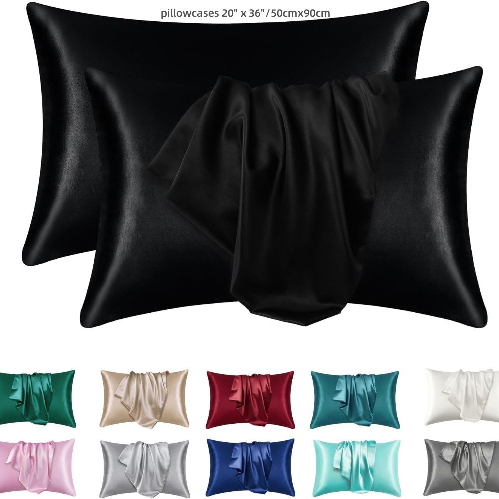 2 pak sarung bantal Satin untu - Satin Silk Pillowcase Hair Skin ulasan dan harga