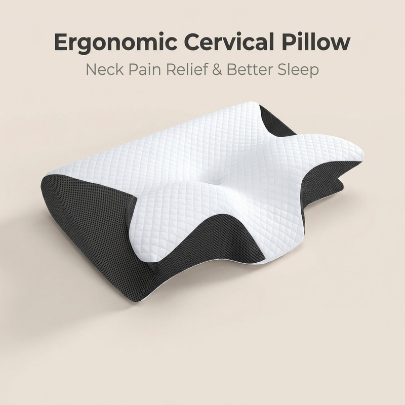 Bantal Busa Memori Bantal Serv - Memory Foam Orthopedic Pillow Neck Pain ulasan dan harga