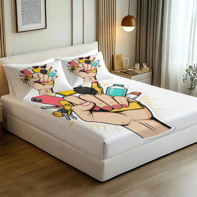 Set Sprei Urban Carry Essentia - Fitted Bed Sheets Deep Pocket ulasan dan harga