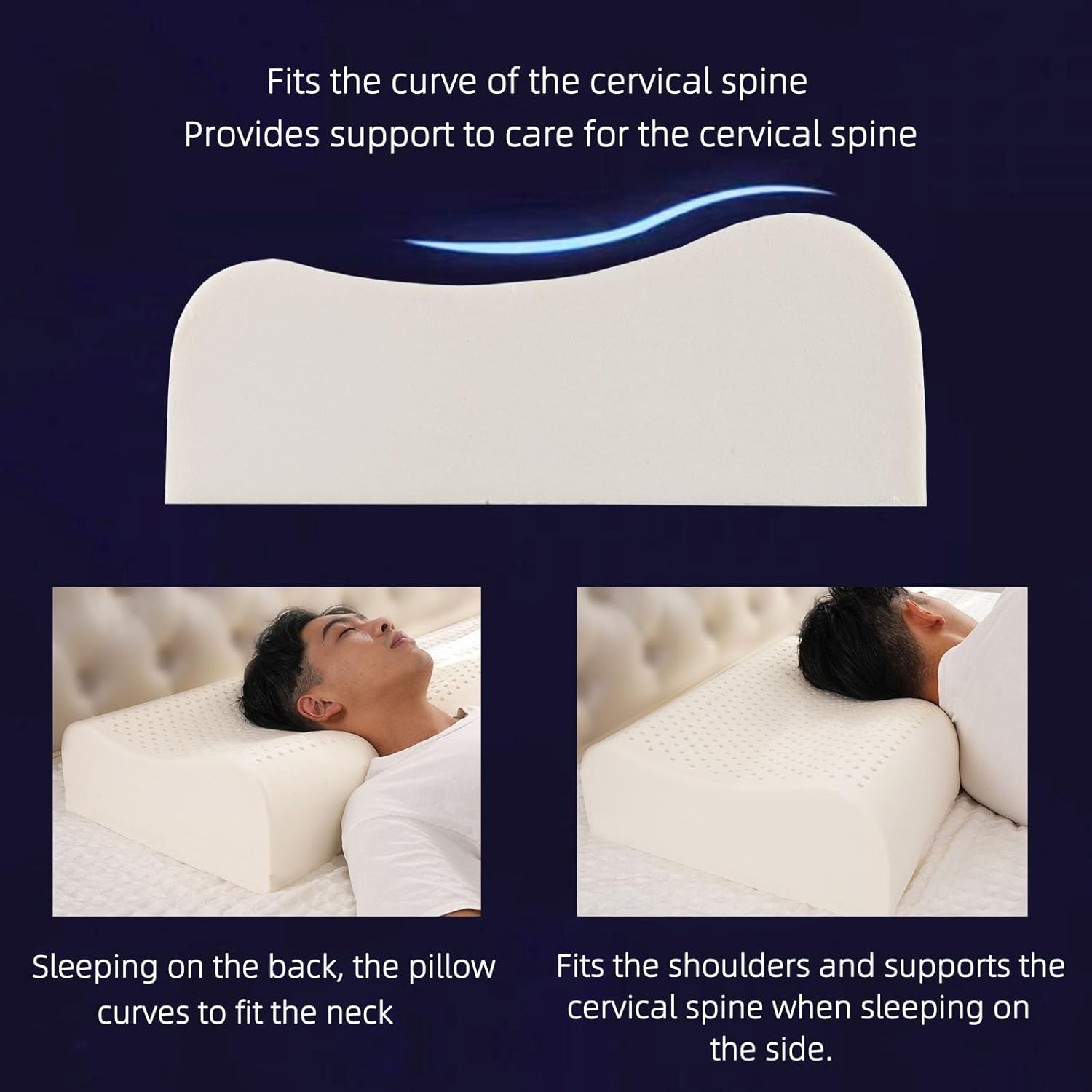 Bantal Lateks Alami Thailand u - Memory Foam Orthopedic Pillow Neck Pain ulasan dan harga