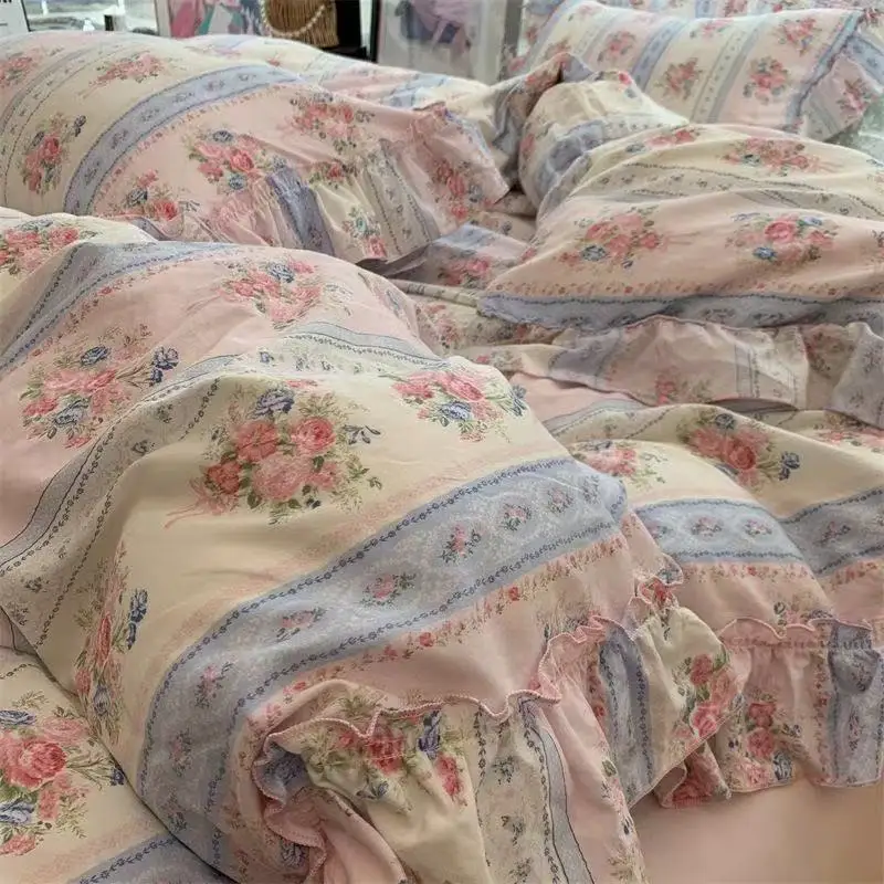 Set Seprai Bunga Putri Gaya Ko - Aesthetic Floral Duvet Cover ulasan dan harga