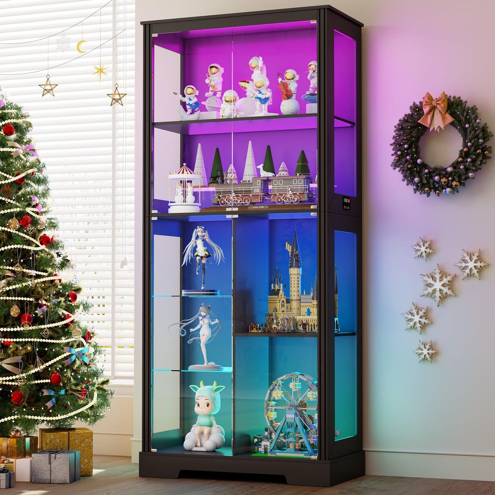 Lemari pajangan sudut berlampu - Storage & Organization ulasan dan harga