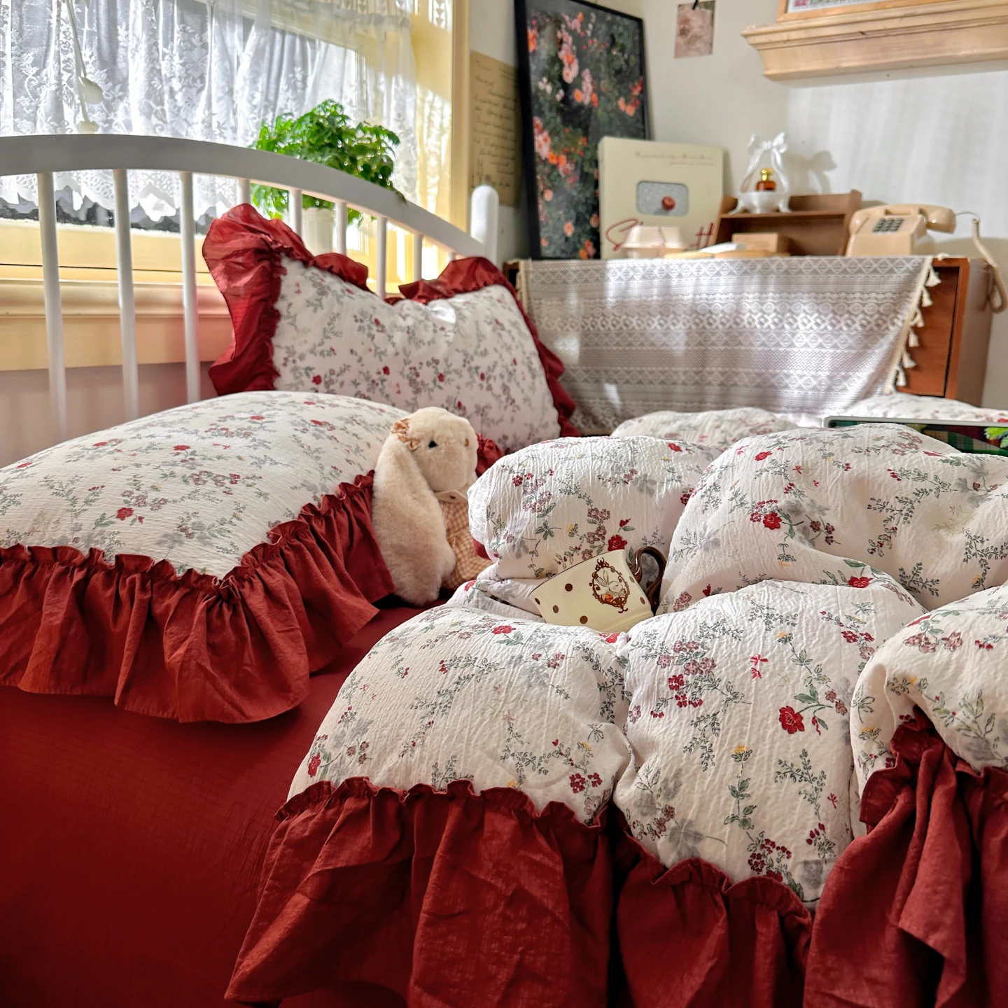 Set Sprei Estetika Vintage Pra - Aesthetic Floral Duvet Cover ulasan dan harga