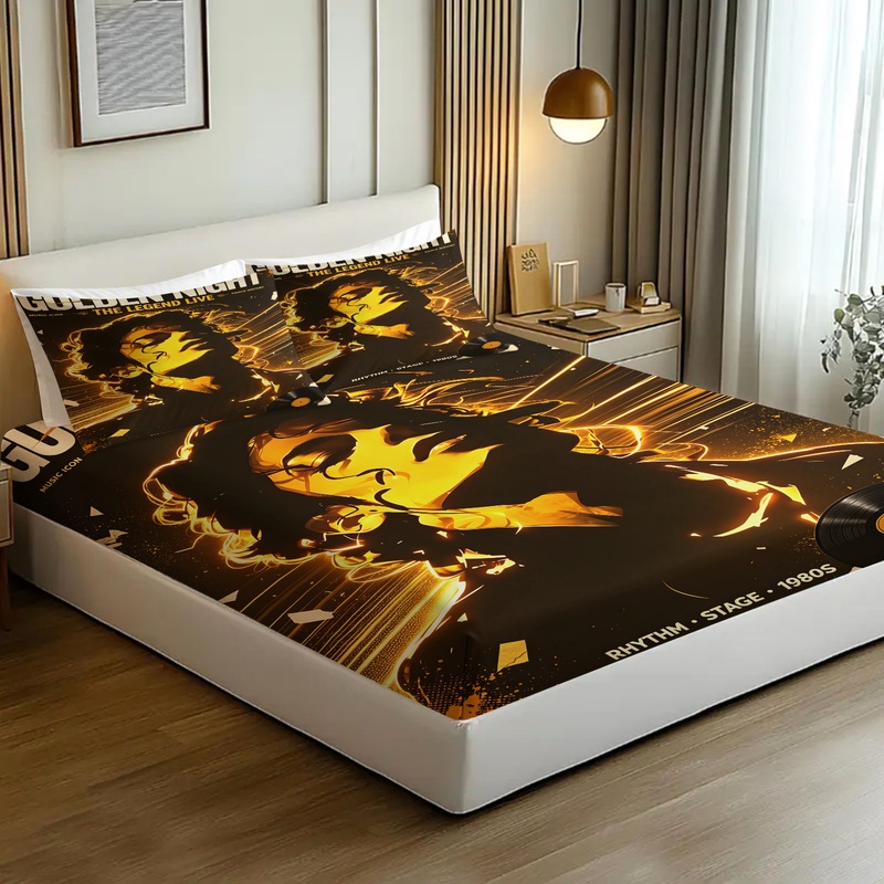 Set Sprei Fitted Michael Jacks - Fitted Bed Sheets Deep Pocket ulasan dan harga