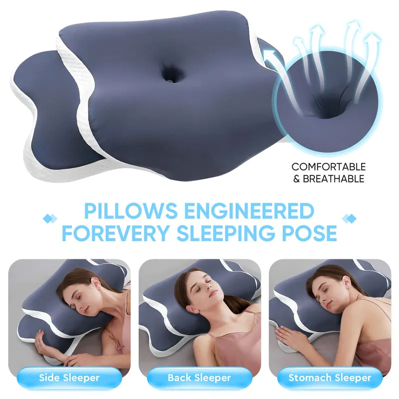 Bantal Busa Memori Bantal Serv - Memory Foam Orthopedic Pillow Neck Pain ulasan dan harga