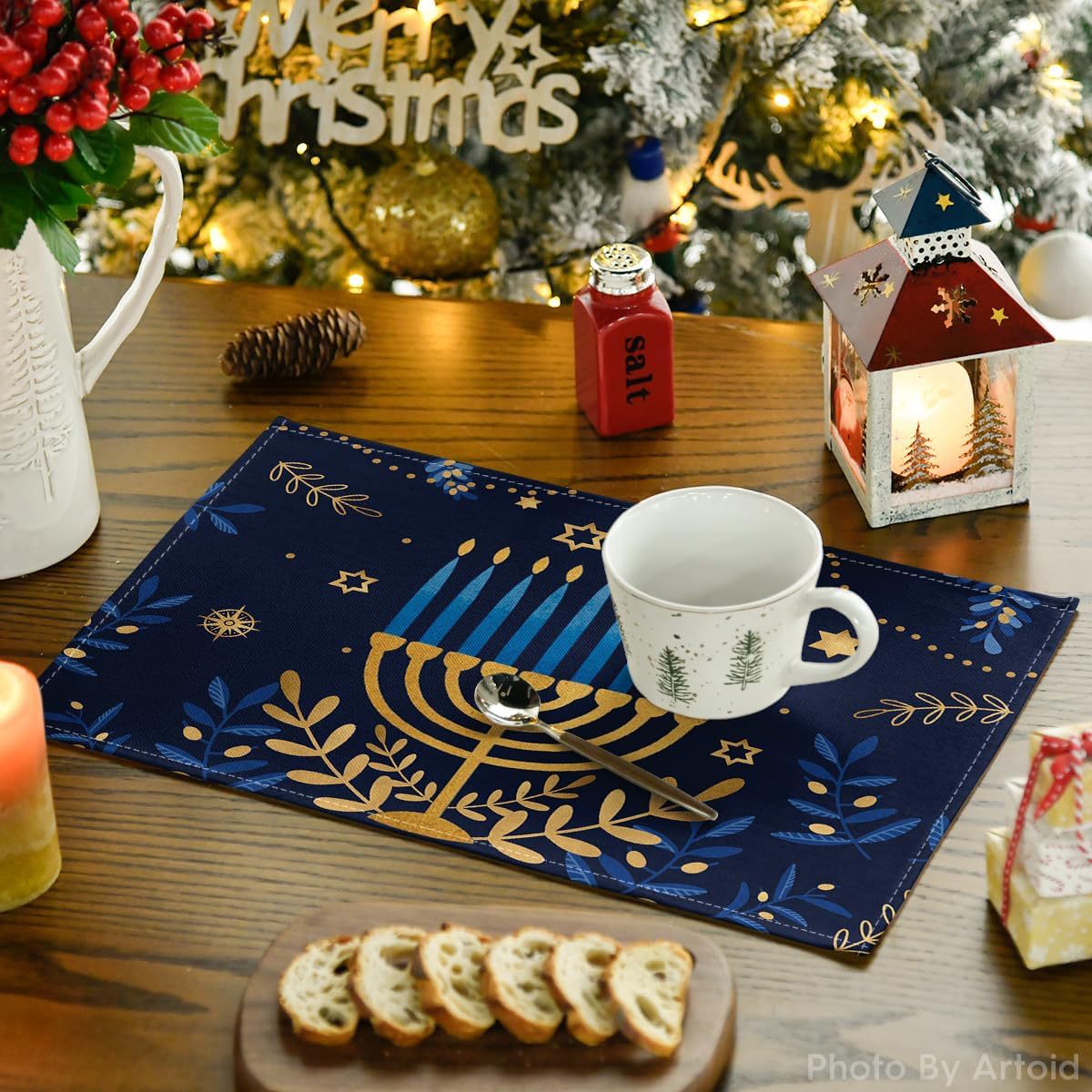 8Pcs Set Alas Meja Hanukkah Ro - Kitchen ulasan dan harga