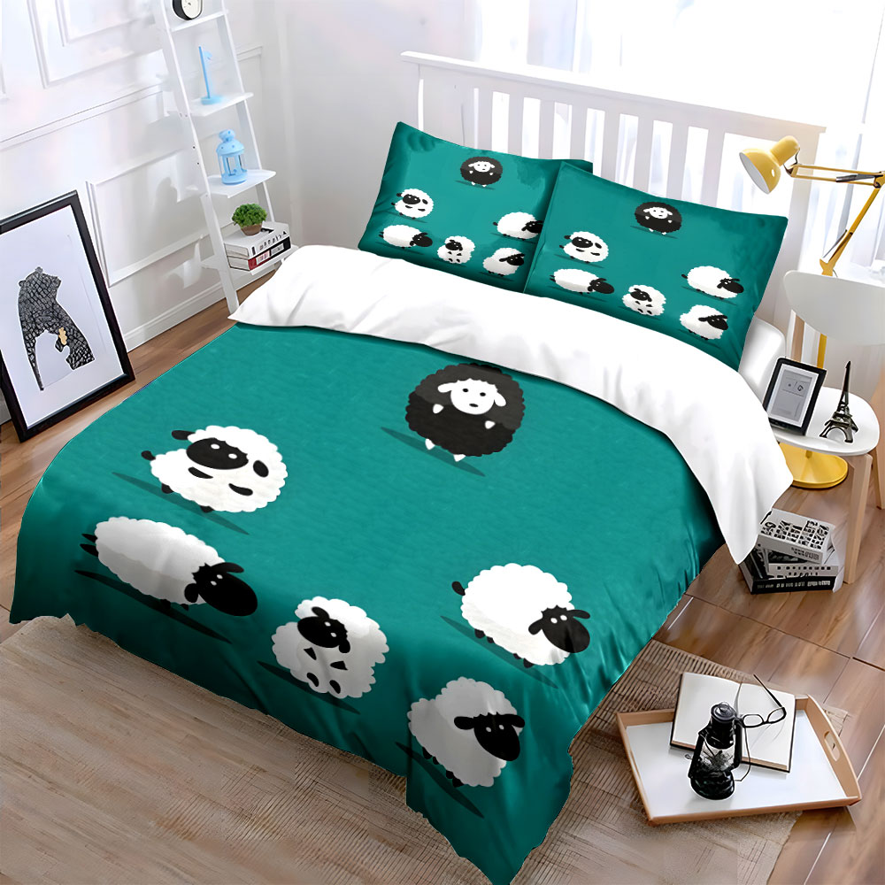 Set Sprei Motif Domba Kartun d - Duvet Cover Sets With Zipper ulasan dan harga