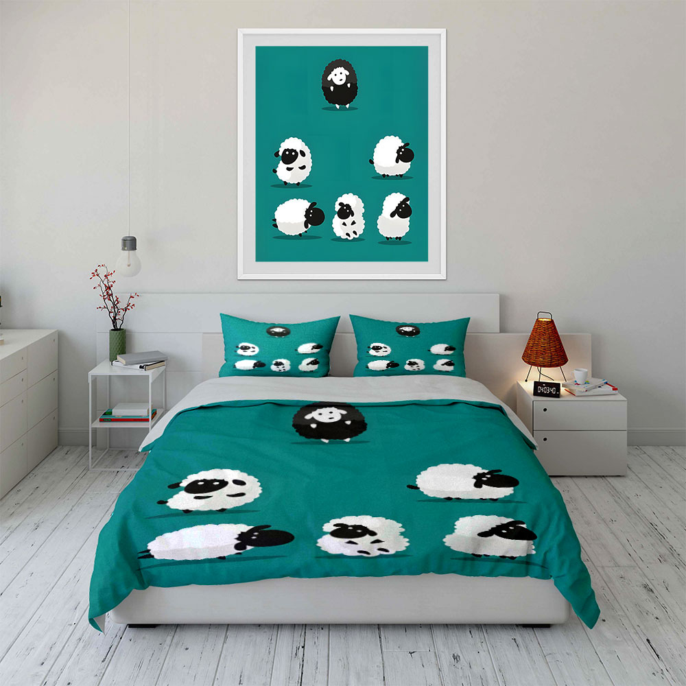 Set Sprei Motif Domba Kartun d - Duvet Cover Sets With Zipper ulasan dan harga