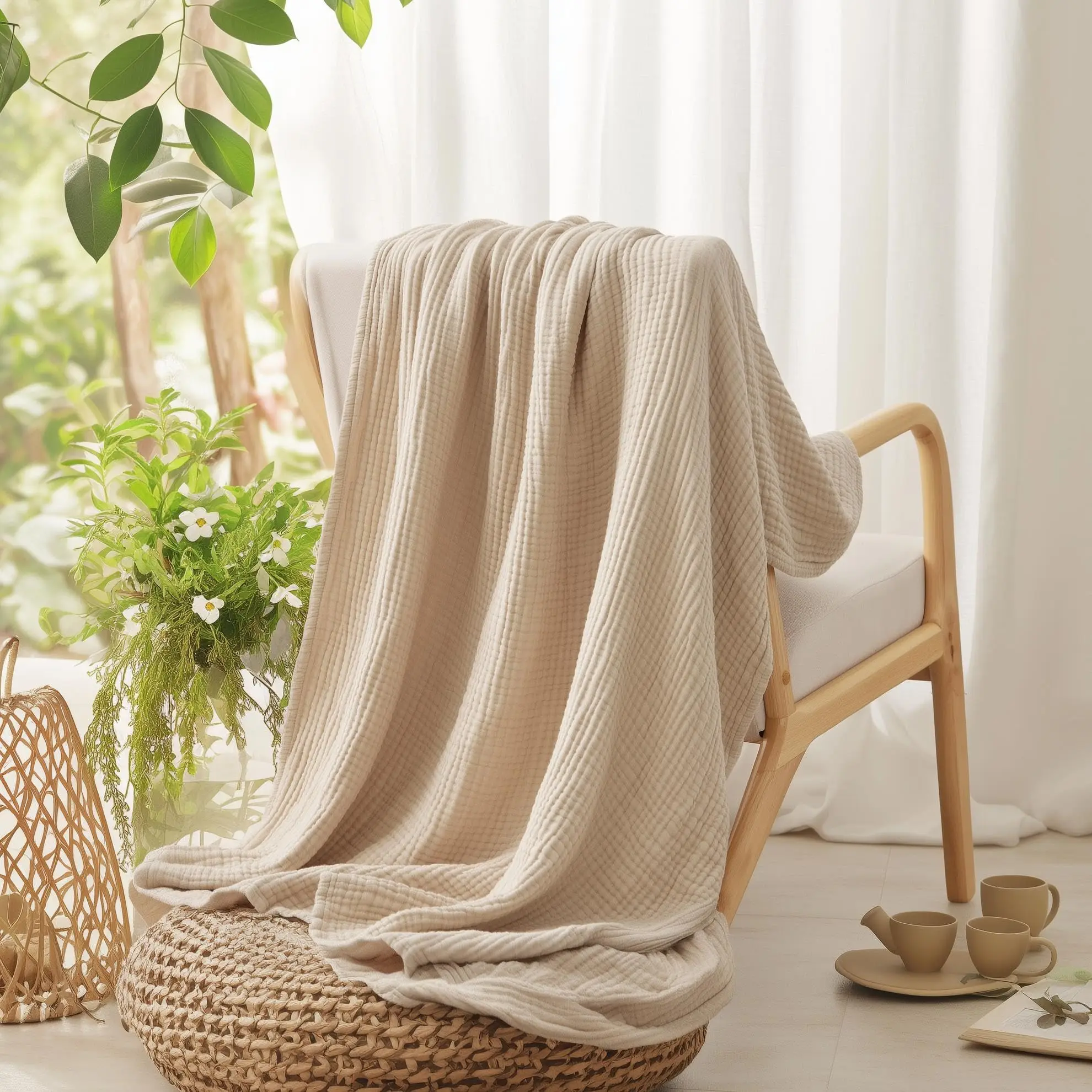 Selimut Katun 100% untuk Tempa - Muslin Cotton Bedspread ulasan dan harga