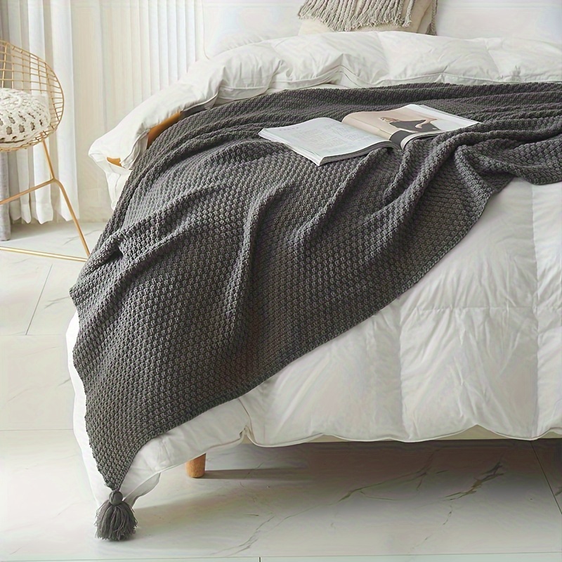 Selimut Rajut Boho dengan Rumb - Boho Throw Blanket Fringe ulasan dan harga