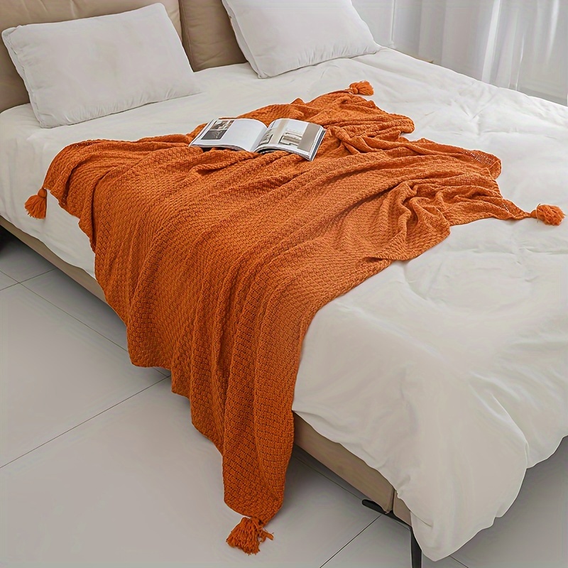 Selimut Rajut Boho dengan Rumb - Boho Throw Blanket Fringe ulasan dan harga