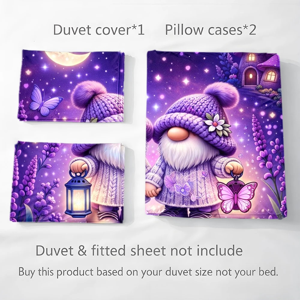 Set Selimut Bertema Peri Ungu  - Duvet Cover Sets With Zipper ulasan dan harga