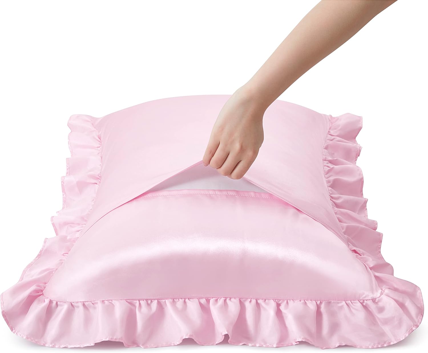 2 Buah Sarung Bantal Satin Ber - Satin Silk Pillowcase Hair Skin ulasan dan harga