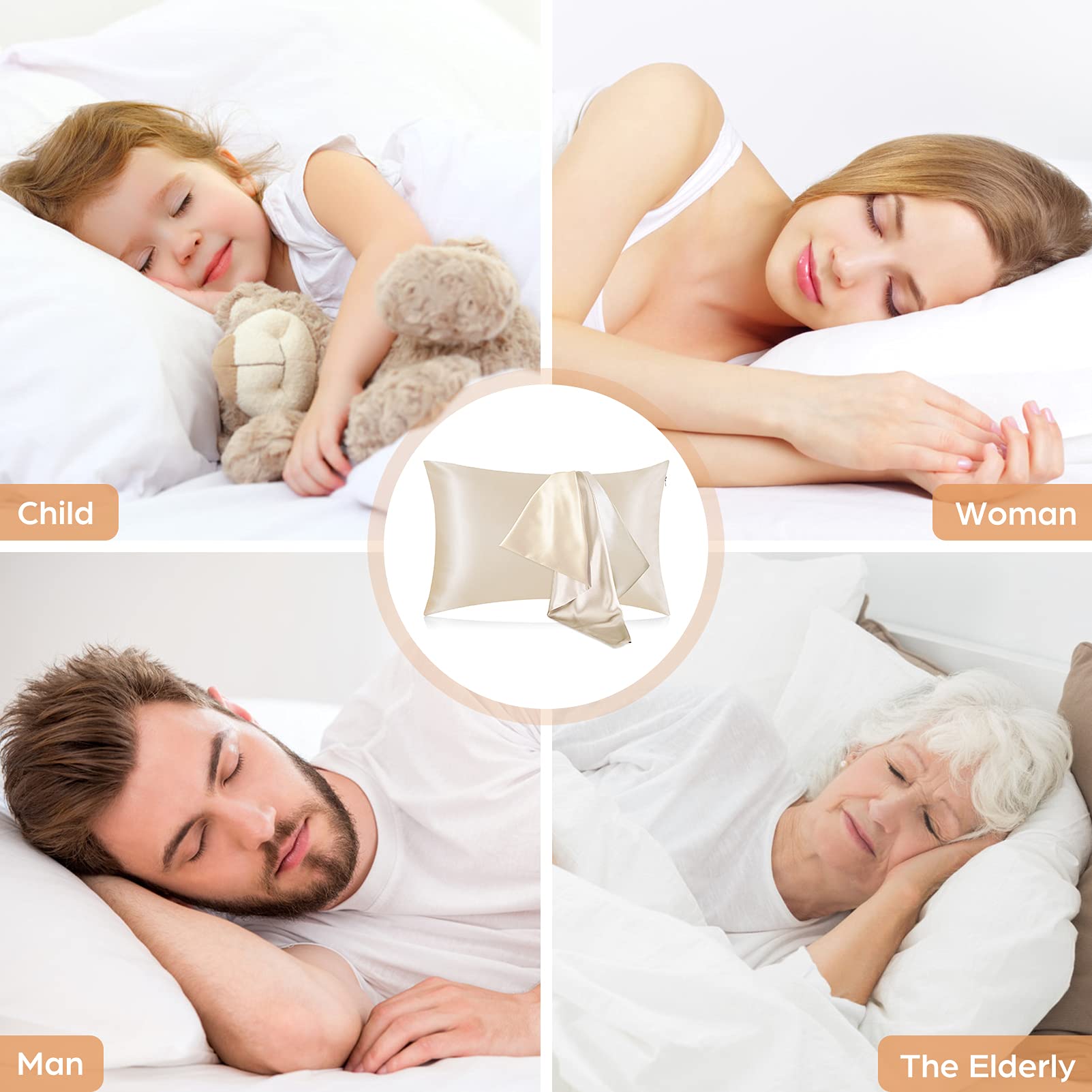 Sarung bantal Satin, sarung ba - Satin Silk Pillowcase Hair Skin ulasan dan harga