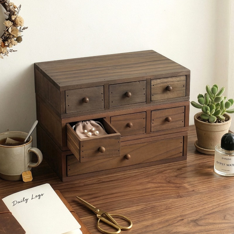 Kotak Penyimpanan Desktop Kayu - Storage & Organization ulasan dan harga
