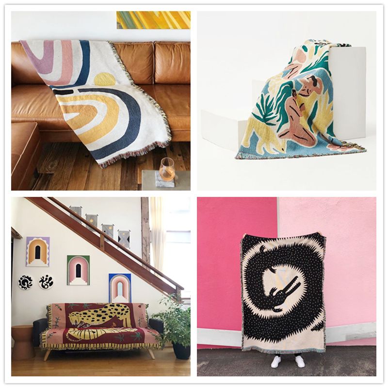 Tekstil City Ins selimut pola  - Boho Throw Blanket Fringe ulasan dan harga