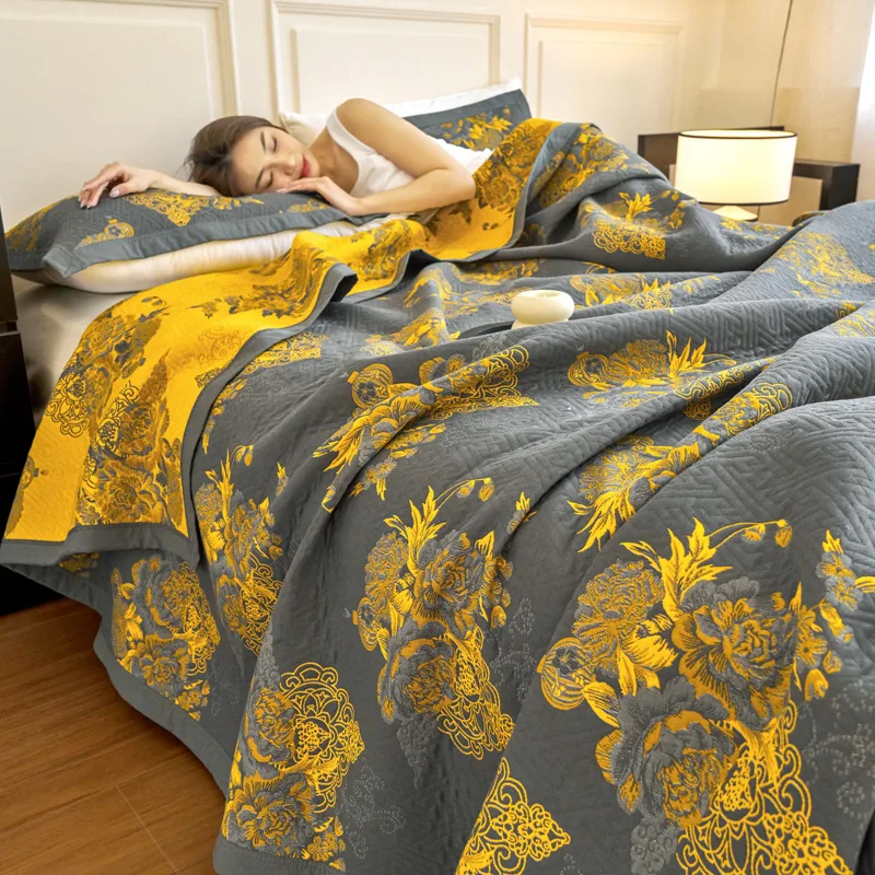 R - Selimut & Sarung Sofa 100% - Muslin Cotton Bedspread ulasan dan harga