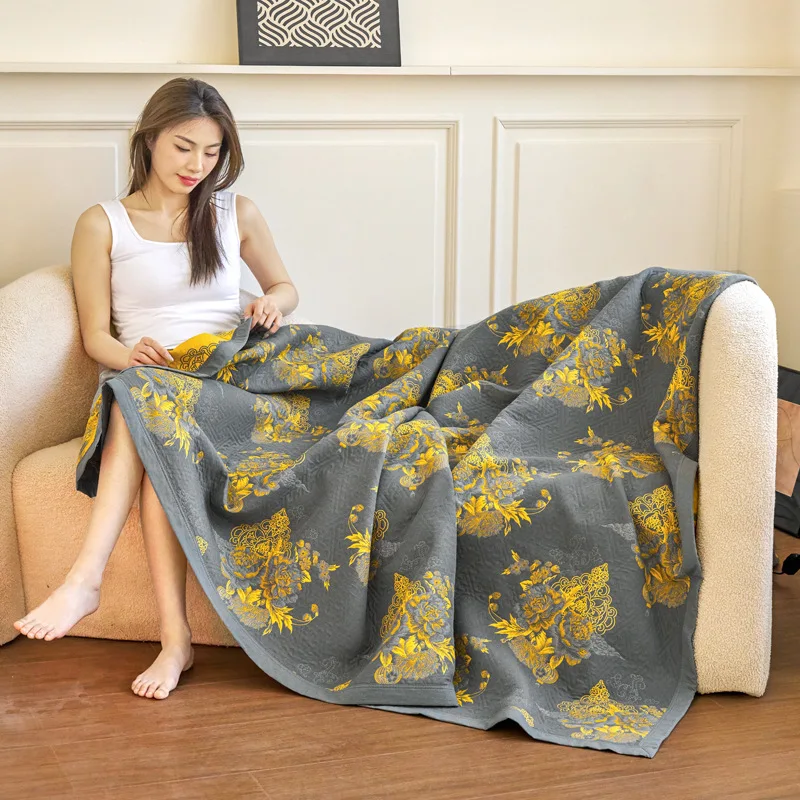 R - Selimut & Sarung Sofa 100% - Muslin Cotton Bedspread ulasan dan harga